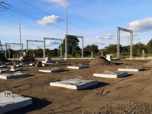 Coil foundations with fibreglass reinforcement FIBERNOX® V-ROD for the modernisation of the Stadorf substation